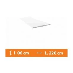 DIRECT FENÊTRES Plat PVC Blanc - L.220 X L.6cm - Blanc