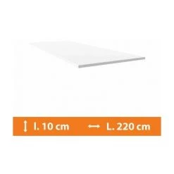 DIRECT FENÊTRES Plat PVC Blanc - L.220 X L.10cm - Blanc