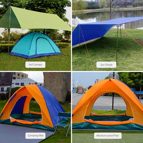 HAPPYSHOPPING DX001 Tapis Impermeable Et Solaire Pour Tente De Camping En Plein Air, 210 * 200cm Bleu Saphir Resistant A L'humidite DX001 - 210 * 200cm Bleu Saphir Resistant A L'humidite DX001 2 HAPPYSHOPPING DX001 Tapis Impermeable Et Solaire Pour Tente De Camping En Plein Air, 210 * 200cm Bleu Saphir Resistant A L'humidite DX001 - 210 * 200cm Bleu Saphir Resistant A L'humidite DX001 – Image 2