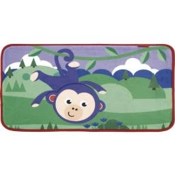ARDITEX Tapis Super Doux Pour La Chambre Le Singe Violet Accroché à Une Branche 45x75cm - Multicolor