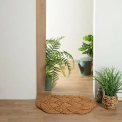 ATMOSPHERA, CRÉATEUR D'INTÉRIEUR Paillasson Tresse House 45x75 Cm - Beige -Tapis et paillasson Soldes 28679140 4