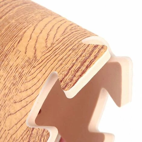 HAPPYSHOPPING Tapis De Sol En Mousse De Grain De Bois, Tapis De Sol D'epissage De Menage Haut De Gamme, Grand Tapis De Rampe Pour Enfants Sans Odeur 60x60cm, Bois Clair - Bois Clair 3 HAPPYSHOPPING Tapis De Sol En Mousse De Grain De Bois, Tapis De Sol D'epissage De Menage Haut De Gamme, Grand Tapis De Rampe Pour Enfants Sans Odeur 60x60cm, Bois Clair - Bois Clair – Image 3