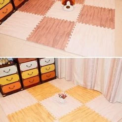 HAPPYSHOPPING Tapis De Sol En Mousse De Grain De Bois, Tapis De Sol D'epissage De Menage Haut De Gamme, Grand Tapis De Rampe Pour Enfants Sans Odeur 60x60cm, Bois Clair - Bois Clair 8 HAPPYSHOPPING Tapis De Sol En Mousse De Grain De Bois, Tapis De Sol D'epissage De Menage Haut De Gamme, Grand Tapis De Rampe Pour Enfants Sans Odeur 60x60cm, Bois Clair - Bois Clair -Tapis et paillasson Soldes 28742376 4