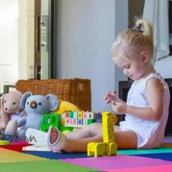 ANTEVIA MATÉRIAUX ANTEVIA – Tapis De Sol En Mousse Sans BPA | Dalle Clipsable Protection Jeux Sport Enfant Bébé Gym Souple (Modèle Small Multi Unis) - Small Multi Unis