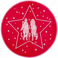 ATMOSPHERA Tapis Microfibre Girls - Diam. 70 Cm - Diam. 70 X 0,5 - Rouge