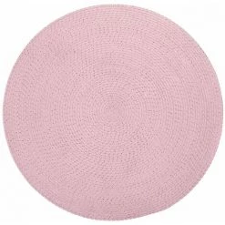 URBAN LIVING Tapis Rond Effet Corde Enfant Judy - Diam. 90 - Rose