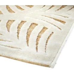 Tapis Rectangulaire Relief Feuille 160x230 Atmosphera - Beige - Beige -Tapis et paillasson Soldes 28958414 5