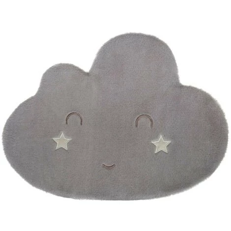 Atmosphera - Tapis De Chambre Gris Forme Nuage Et Visage 66 X 50 Cm - Gris 1 Atmosphera - Tapis De Chambre Gris Forme Nuage Et Visage 66 X 50 Cm - Gris