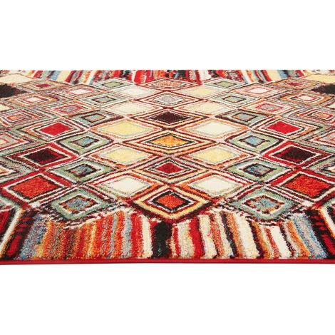 DELADECO Tapis Multicolore Berbère Pour Salon Ethnique Carlow Multicolore 160x230 - Multicolore 4 DELADECO Tapis Multicolore Berbère Pour Salon Ethnique Carlow Multicolore 160x230 - Multicolore – Image 4