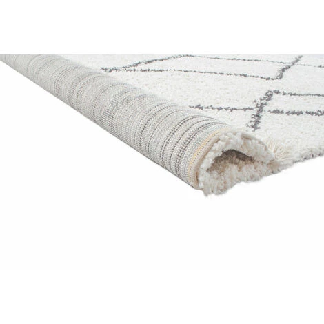 DELADECO Tapis Crème Ethnique De Salon Berbère Shaggy Cobh Crème 60x120 - Crème 5 DELADECO Tapis Crème Ethnique De Salon Berbère Shaggy Cobh Crème 60x120 - Crème – Image 5