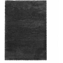 Tapis BOBOCHIC - Tapis Shaggy FALMA Uni 60x110 Gris - Gris