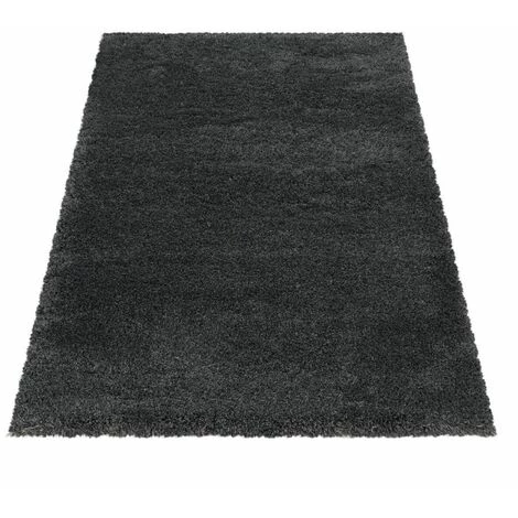 Tapis BOBOCHIC - Tapis Shaggy FALMA Uni 60x110 Gris - Gris 2 Tapis BOBOCHIC - Tapis Shaggy FALMA Uni 60x110 Gris - Gris – Image 2