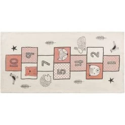 BELIANI Tapis En Tissu Rose 140x70cm - Rose