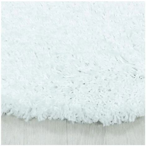 Tapis BOBOCHIC - Tapis Shaggy Rond TAZA Uni 120x120 Blanc - Blanc 5 Tapis BOBOCHIC - Tapis Shaggy Rond TAZA Uni 120x120 Blanc - Blanc – Image 5