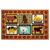 THEDECOFACTORY BIO LINE - <p>Tapis Antidérapant De Cuisine Imprimé Ferme 50x80 - Marron