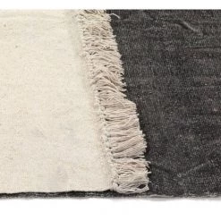 TRUE DEAL Tapis Kilim Coton 160 X 230 Cm Anthracite -Tapis et paillasson Soldes 29295785 4