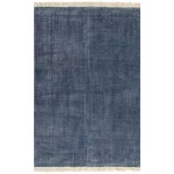 TRUE DEAL Tapis Kilim Coton 120 X 180 Cm Bleu