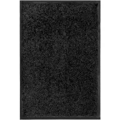 DéCOSHOP26 Paillasson Lavable Noir 40x60 Cm - Noir