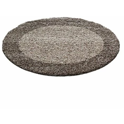 Tapis BOBOCHIC - Tapis Shaggy Rond VITA Uni 120x120 Taupe - Taupe 1 Tapis BOBOCHIC - Tapis Shaggy Rond VITA Uni 120x120 Taupe - Taupe