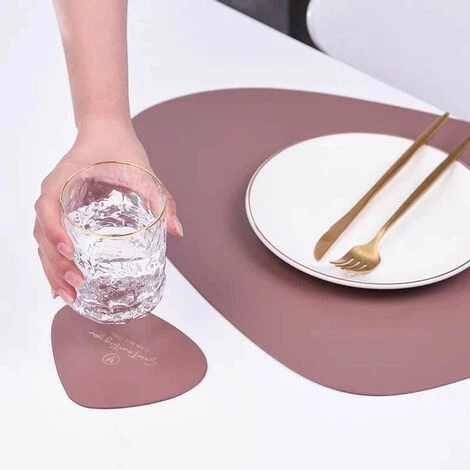 Perle Rare Set De 4 Sets De Table, Utilisé Pour Les Tapis De Table, Les Tapis De Café Résistants à La Chaleur, Antidérapants, Lavables Et Calorifuges, Les Sets De Table De Cuisine, Les Sets De Table De Style Nordique (tapis De Table * 2 + Dessous De Verre 2 Perle Rare Set De 4 Sets De Table, Utilisé Pour Les Tapis De Table, Les Tapis De Café Résistants à La Chaleur, Antidérapants, Lavables Et Calorifuges, Les Sets De Table De Cuisine, Les Sets De Table De Style Nordique (tapis De Table * 2 + Dessous De Verre – Image 2