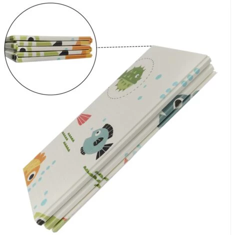 KEEPBUYING Tapis De Jeu Bebe,Tapis D'eveil Enfant Pliable Double Face Impermeable à L'eau Materiau XPE Non Toxique, Taille 200x180x1 Cm 3 KEEPBUYING Tapis De Jeu Bebe,Tapis D'eveil Enfant Pliable Double Face Impermeable à L'eau Materiau XPE Non Toxique, Taille 200x180x1 Cm – Image 3