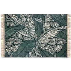 ATMOSPHERA Tapis à Imprimé Jungle En Coton - 170 X 120 - Vert