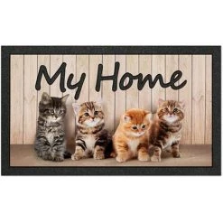 INTEX DECO Tapis D'entrée Rectangle Imprimé 40 X 68 Cm Gatti