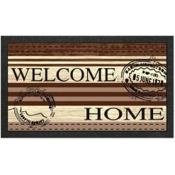 INTEX DECO Tapis D'entrée Rectangle Imprimé 40 X 68 Cm Stamp