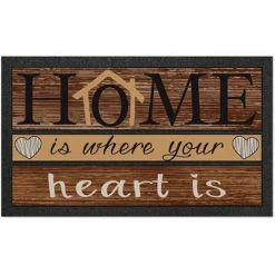 INTEX DECO Tapis D'entrée Rectangle Imprimé 40 X 68 Cm Home Is Where