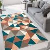 WMD Tapis Design Moderne à Motif Géométrique Multicolore Milano GLO010 | Taille: 60 X 110