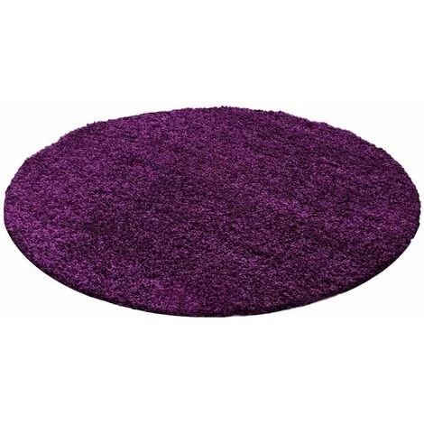 Tapis BOBOCHIC - Tapis Shaggy Rond VITA Uni 80x80 Lilas - Lilas 1 Tapis BOBOCHIC - Tapis Shaggy Rond VITA Uni 80x80 Lilas - Lilas