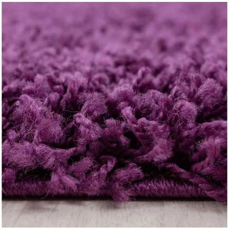 Tapis BOBOCHIC - Tapis Shaggy Rond VITA Uni 80x80 Lilas - Lilas 2 Tapis BOBOCHIC - Tapis Shaggy Rond VITA Uni 80x80 Lilas - Lilas – Image 2