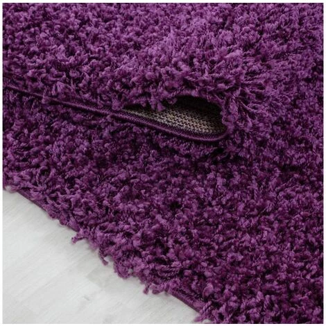 Tapis BOBOCHIC - Tapis Shaggy Rond VITA Uni 80x80 Lilas - Lilas 3 Tapis BOBOCHIC - Tapis Shaggy Rond VITA Uni 80x80 Lilas - Lilas – Image 3