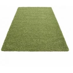 Tapis BOBOCHIC - Tapis Shaggy MANA Uni 60x110 Vert - Vert