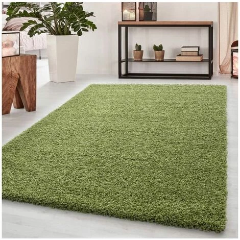 Tapis BOBOCHIC - Tapis Shaggy MANA Uni 60x110 Vert - Vert 2 Tapis BOBOCHIC - Tapis Shaggy MANA Uni 60x110 Vert - Vert – Image 2