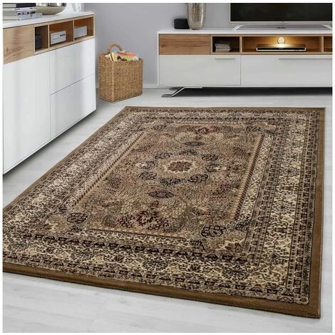 Tapis BOBOCHIC - Tapis Poils Courts KARMINA Motif Oriental 80x150 Beige - Beige 2 Tapis BOBOCHIC - Tapis Poils Courts KARMINA Motif Oriental 80x150 Beige - Beige – Image 2