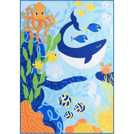 TRUE DEAL Tapis Imprimé Multicolore 80x150 Cm Tissu 1 TRUE DEAL Tapis Imprimé Multicolore 80x150 Cm Tissu