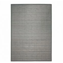 THEDECOFACTORY BALI CHIC - Tapis En Bambou à Lattes Et Ganse Gris 133x180 - Gris