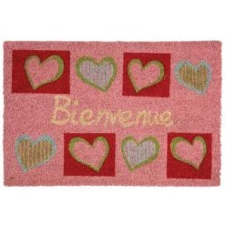 AUBRY GASPARD Paillasson Coeurs Bienvenue Multicolore - Multicolore