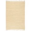 TRUE DEAL Tapis Chindi Coton Tissé à La Main 80 X 160 Cm Crème