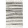 TRUE DEAL Tapis Chindi Tissé à La Main Coton 80x160cm Anthracite Et Blanc