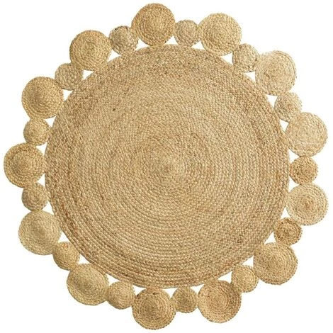 DOUCEUR D'INTÉRIEUR Tapis Rond Jute Ajouré 120cm Cordou - Beige 1 DOUCEUR D'INTÉRIEUR Tapis Rond Jute Ajouré 120cm Cordou - Beige