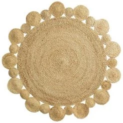 DOUCEUR D'INTÉRIEUR Tapis Rond Jute Ajouré 120cm Cordou - Beige 7 DOUCEUR D'INTÉRIEUR Tapis Rond Jute Ajouré 120cm Cordou - Beige -Tapis et paillasson Soldes 30939685 4
