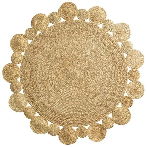 DOUCEUR D'INTÉRIEUR Tapis Rond Jute Ajouré 120cm Cordou - Beige 4 DOUCEUR D'INTÉRIEUR Tapis Rond Jute Ajouré 120cm Cordou - Beige – Image 4