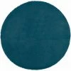 ATMOSPHERA Tapis Doux Effet Fourrure - Bleu Canard - D 80 Cm