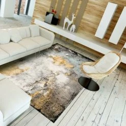 JADOREL Tapis Salon 120x170 Cm Rectangulaire FUNILOU LL Multicolore Chambre Adapté Au Chauffage Par Le Sol - Multicolore