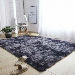 MOHOO 80 X 160 Cm Moelleux Tapis Tapis Antidérapant Shaggy Doux Salle à Manger Tapis De Salon (gris Foncé, 80X160cm)