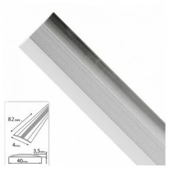 WOLFPACK Lampeggianti Adesivi Per Tappeti Metallo Argento 82,0 Cm.