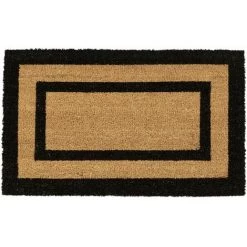 Relaxdays Paillasson Long Fibres De Coco Tapis De Sol Tapis Porte D’entrée Balcon Jardin Terrasse HxlxP : 75 X 45 X 1,5 Cm Face Inférieure Antidérapante Caoutchouc PVC, Couleur Nature