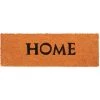 Relaxdays Paillasson Fibres De Coco Tapis De Sol Tapis Entrée Intérieur Extérieur Balcon Terrasse Jardin HOME HxlxP: 1,5 X 75 X 25 Cm Face Antidérapante Caoutchouc PVC, Couleur Orange